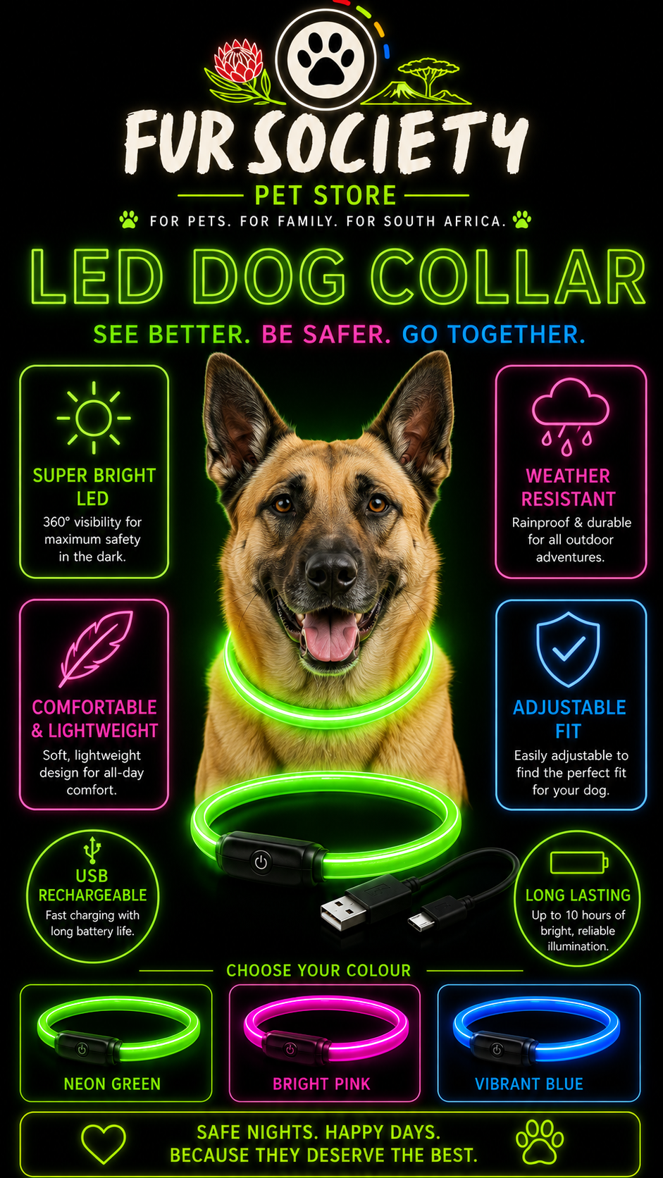 FurSociety LED Collar