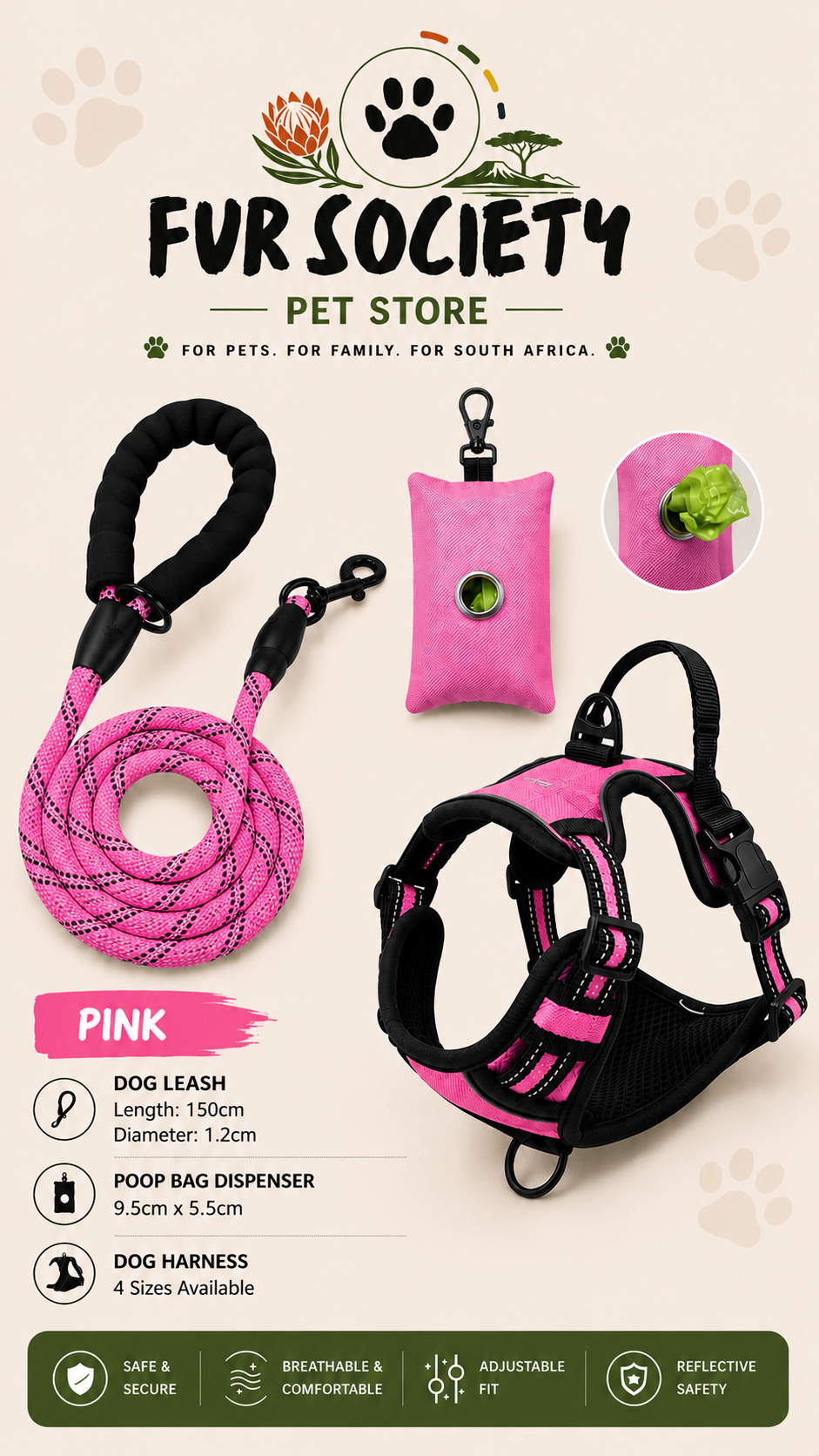 FurSociety Dog Body Harness