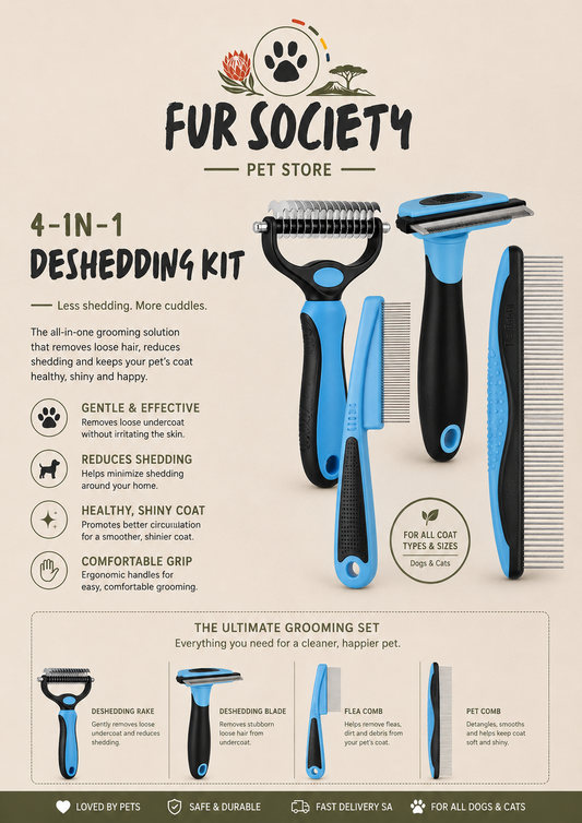 FurSociety 4-in-1 Deshedding Kit