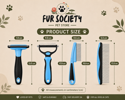 FurSociety 4-in-1 Deshedding Kit