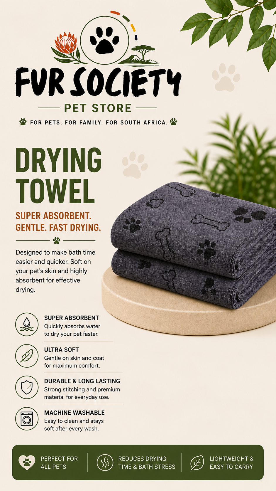 FurSociety Drying Towel