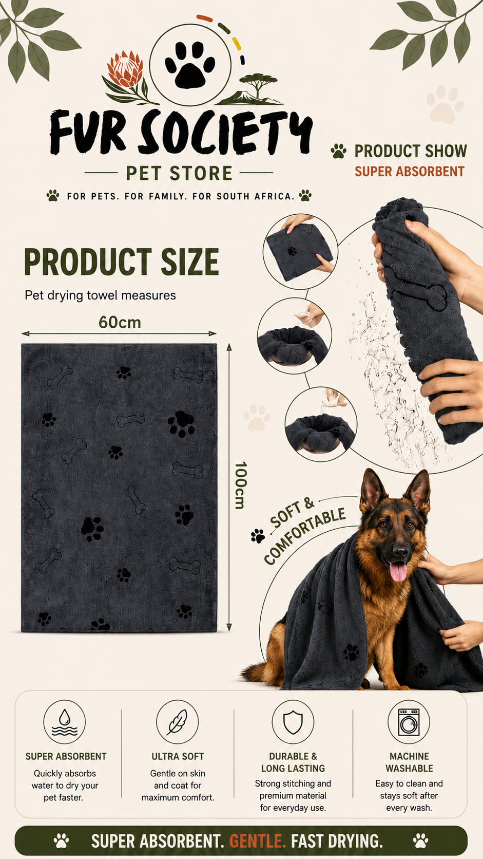 FurSociety Drying Towel