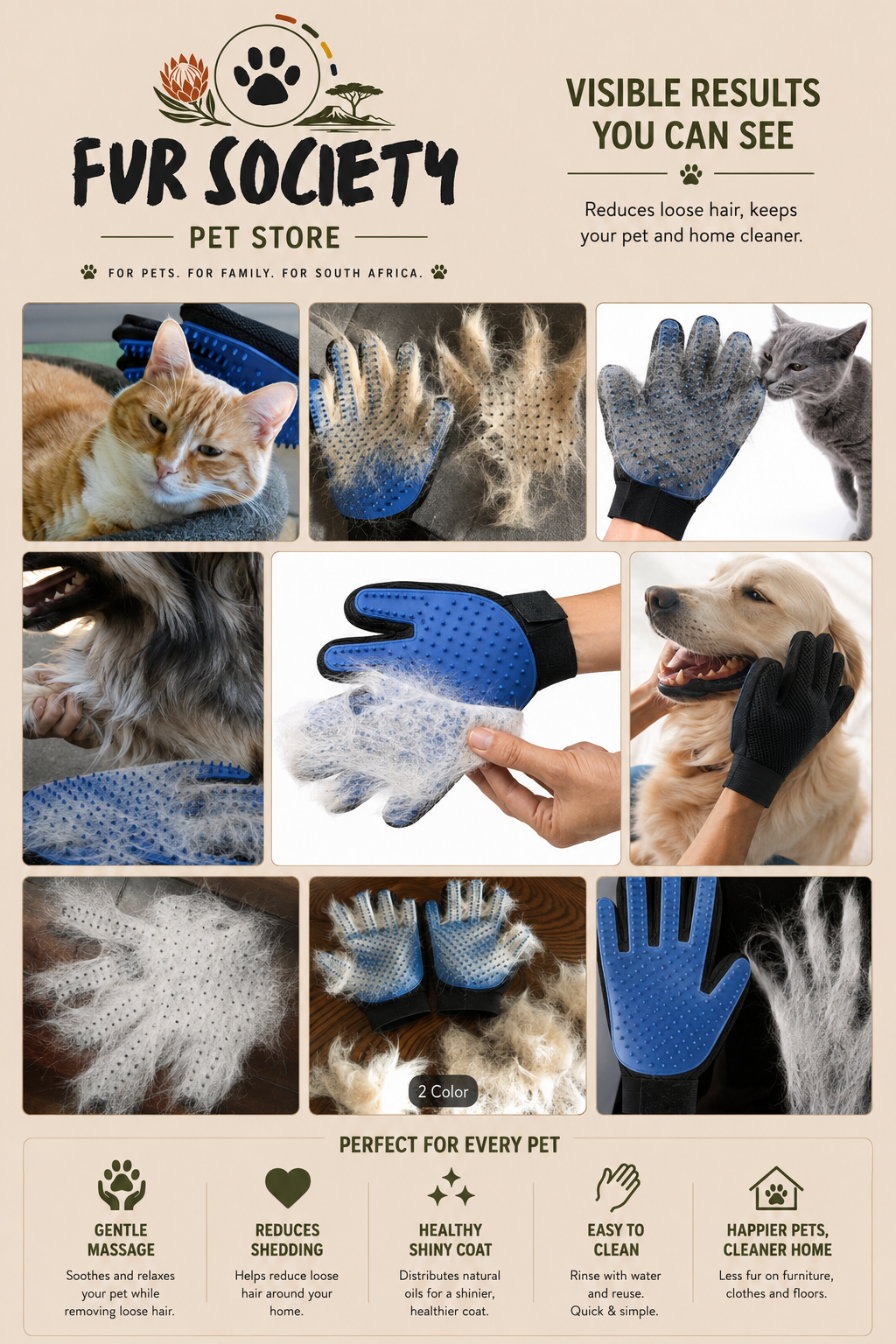 FurSociety 4-in-1 Washing Kit