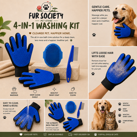 FurSociety 4-in-1 Washing Kit