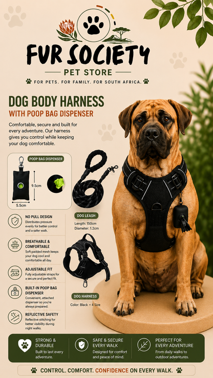 FurSociety Dog Body Harness