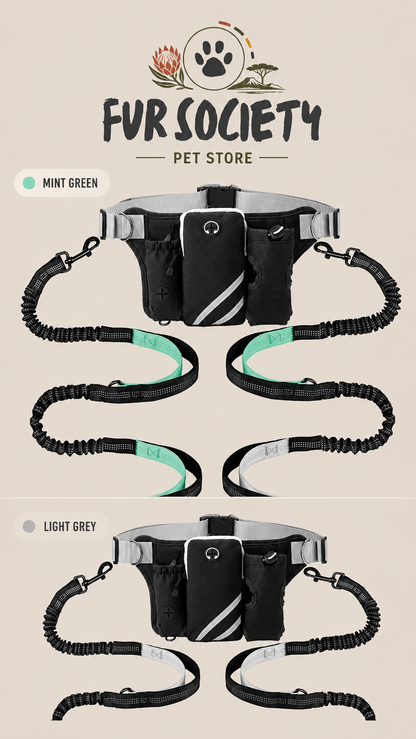 FurSociety Hands Free Dual Dog Leash
