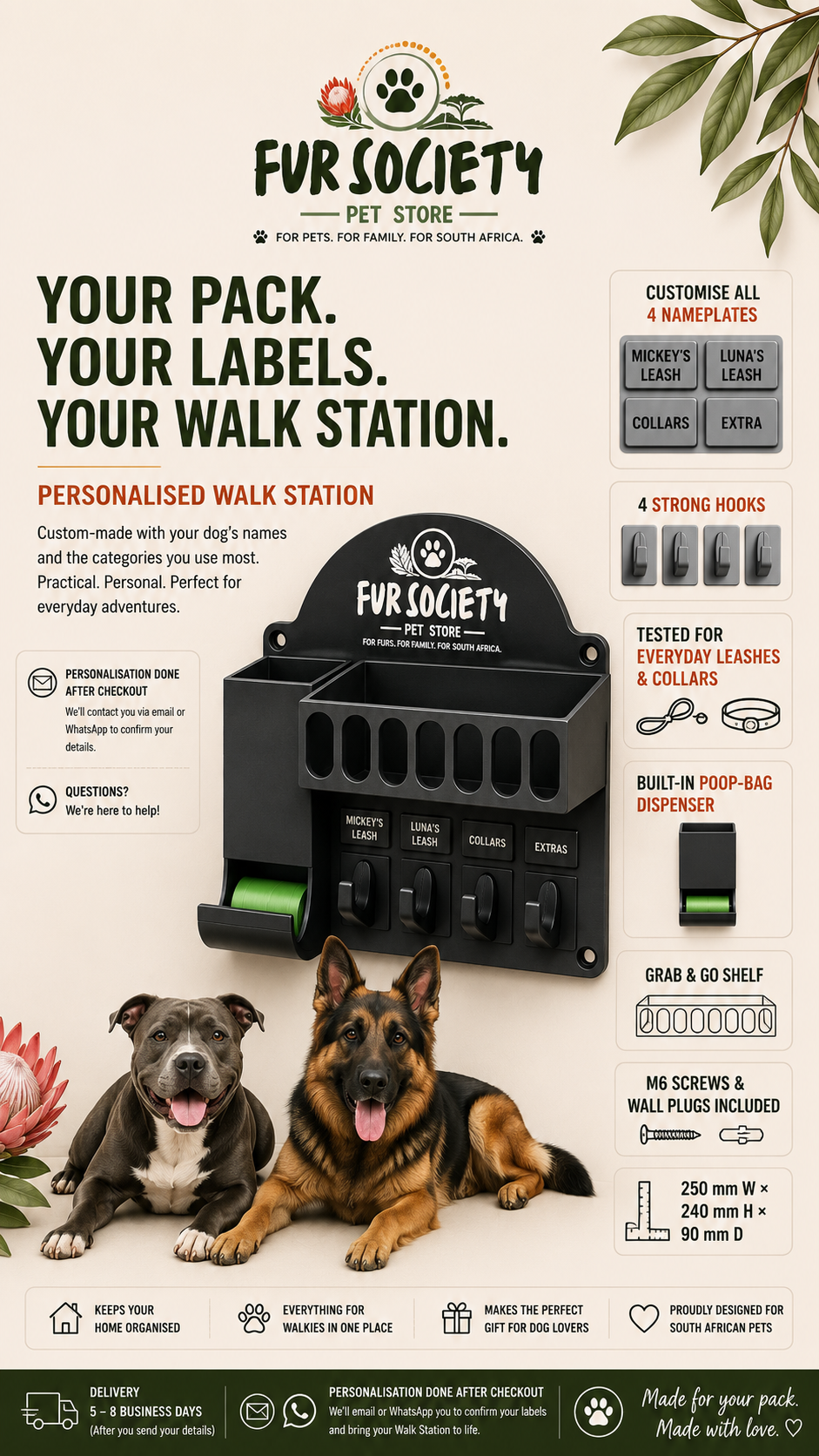FurSociety Walk Station – Personalised