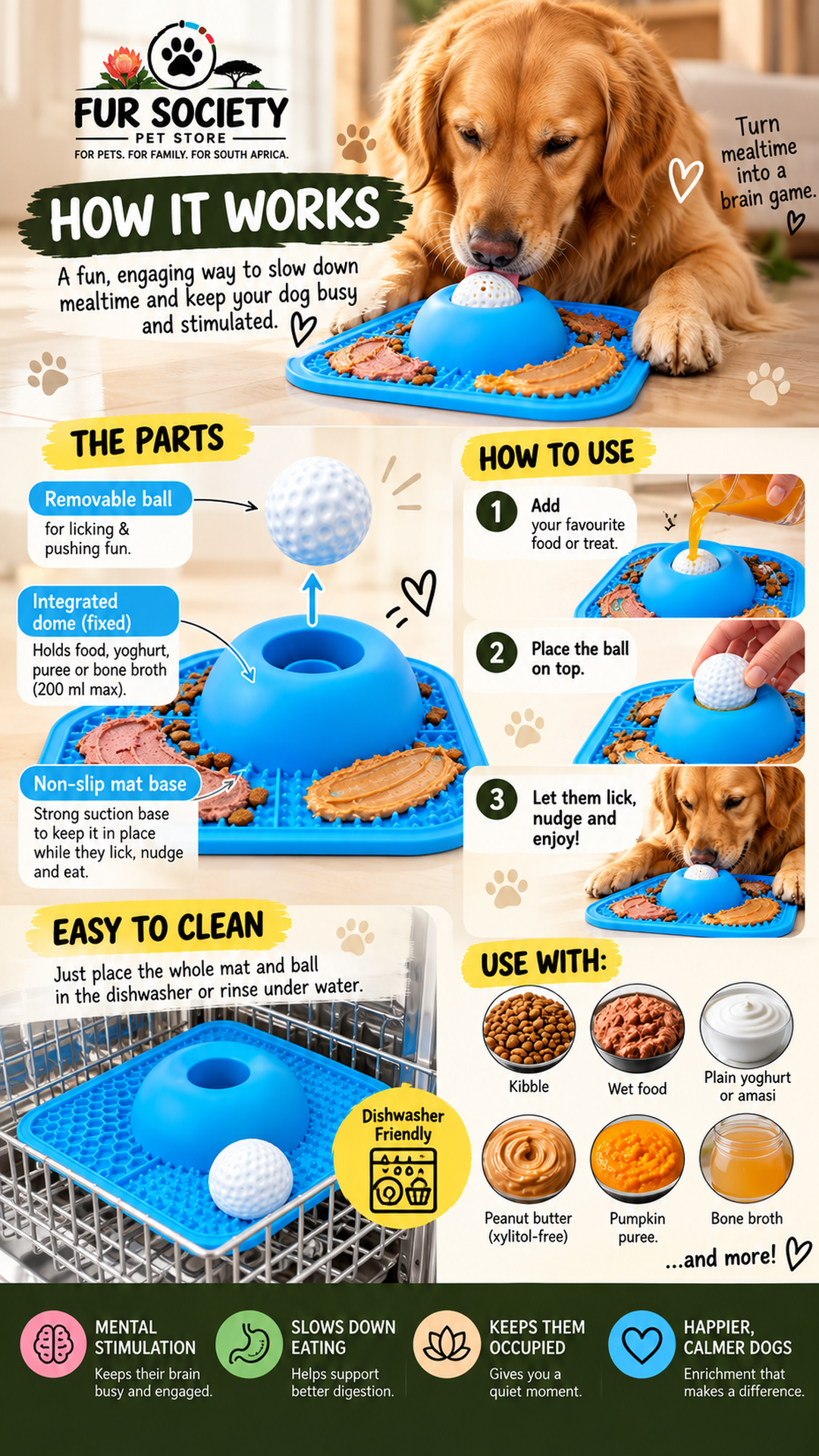 FurSociety BusyPaws Enrichment Feeder