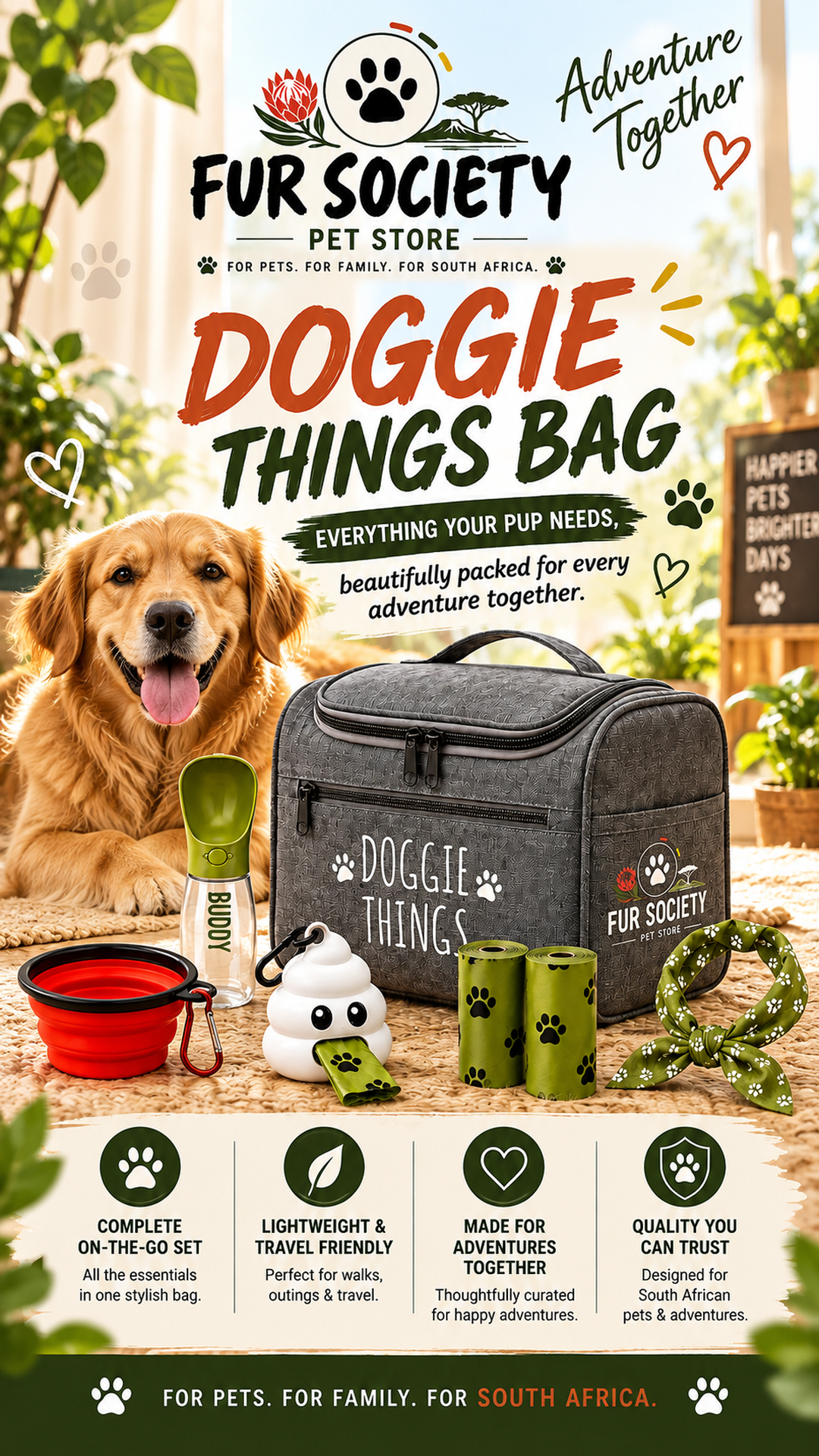 FurSociety Doggie Things Bag