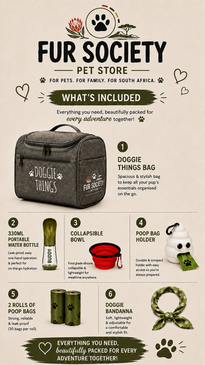 FurSociety Doggie Things Bag