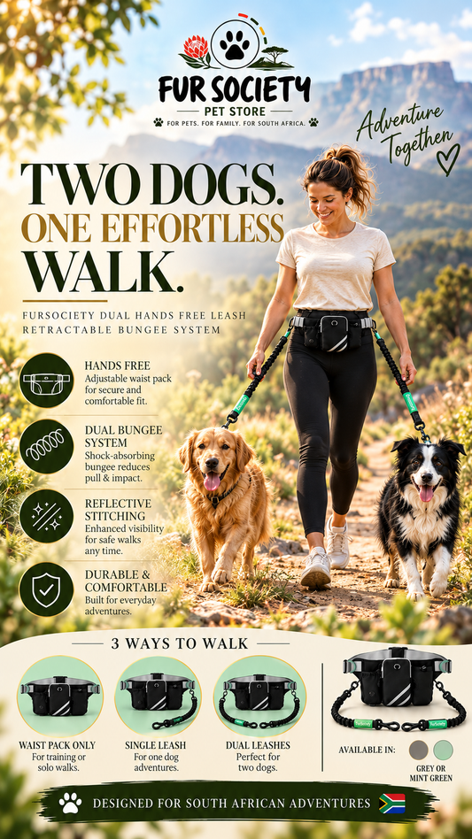 FurSociety Hands Free Dual Dog Leash