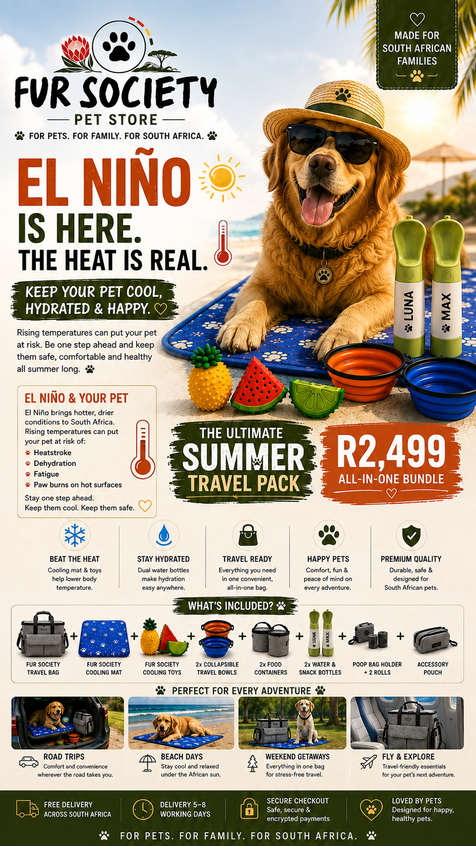 FurSociety Ultimate Summer Travel Bag